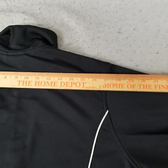 Adidas Track Suit Womens Large Black 3 Stripe Full Zip Jacket Pants Set Athletic - Picture 10 of 16